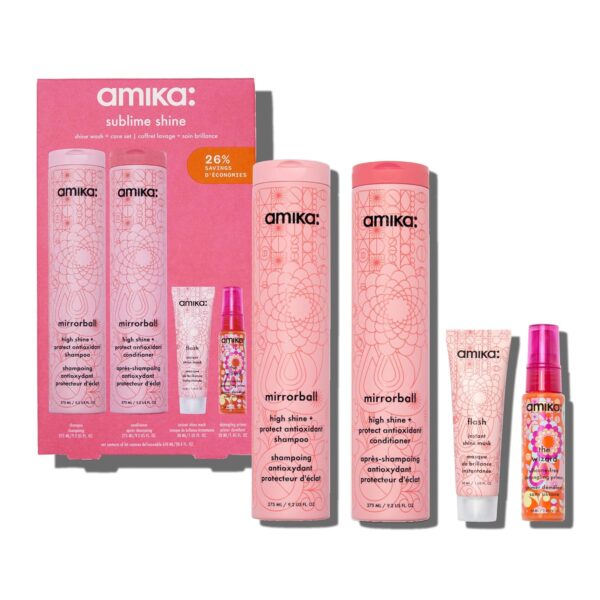 amika sublime shine wash + care set